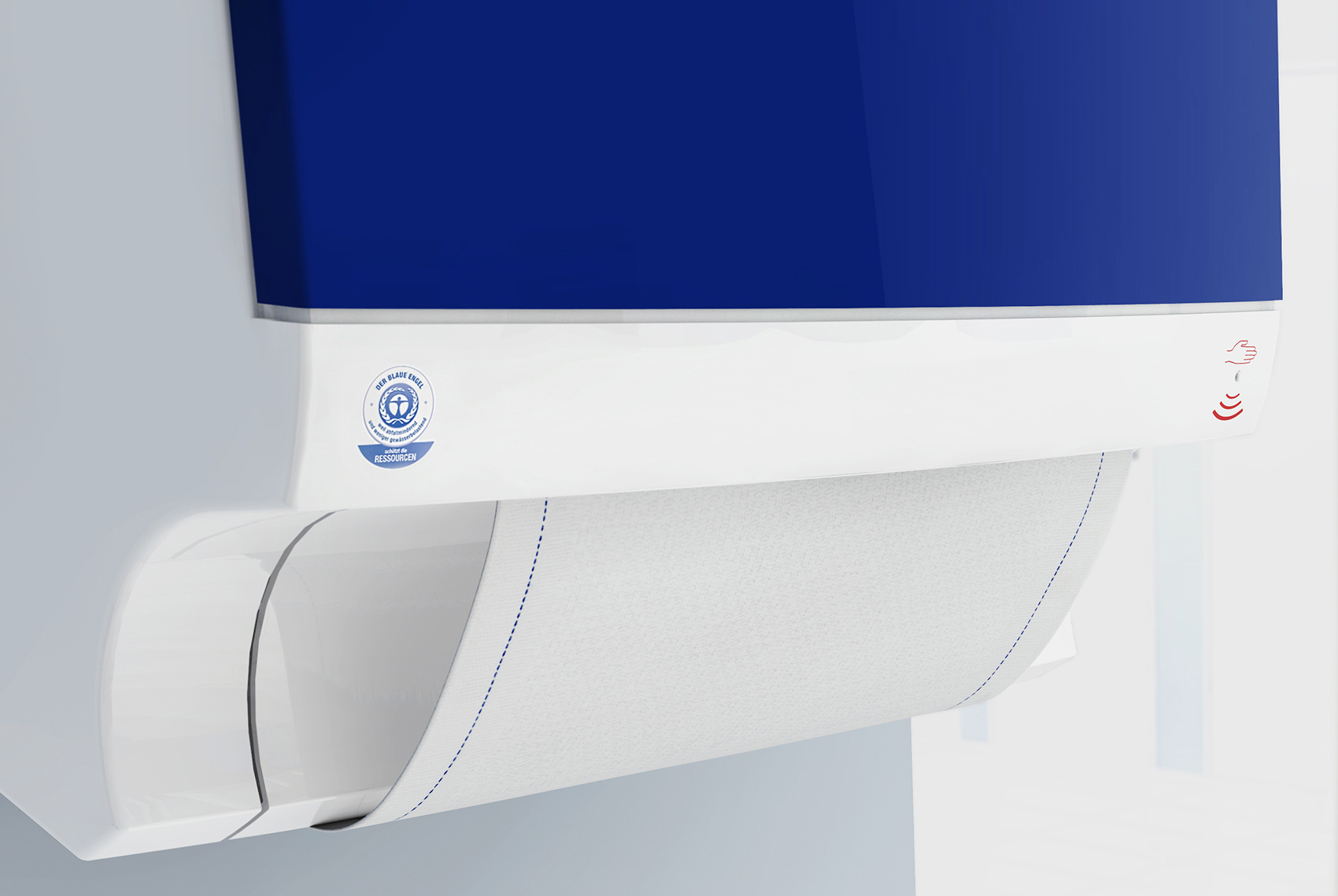 How to dry your hands with Lindström Cotton Towel Dispenser? 