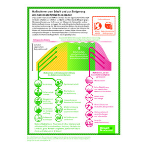 Infografik zu Maßnahmen zur Steigerung des Kohlenstoffgehaltes in Böden.