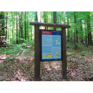 Informationstafel auf dem Bodenlehrpfad Harburger Berge