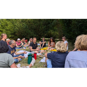 Teilnehmende der Veranstaltung UBAwegs im August im Luisium in Dessau 