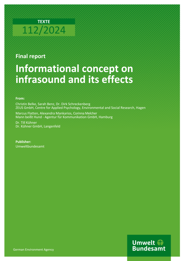 Cover of report "Informational concept on infrasound and its effects"