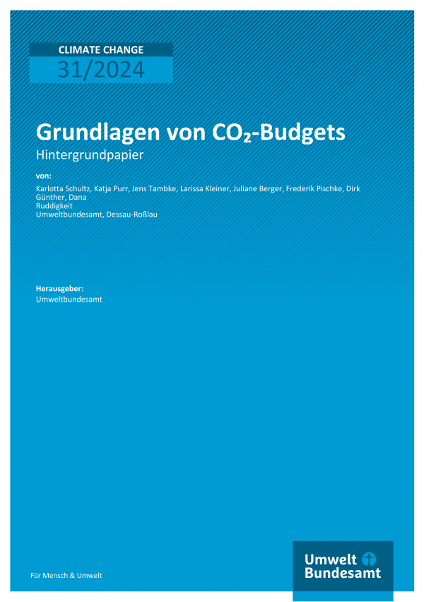 Cover des Berichts "Grundlagen von CO2-Budgets"