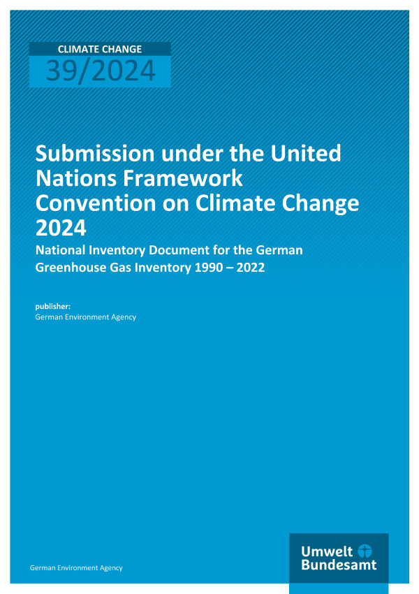 Cover of report "Submission under the United Nations Framework Convention on Climate Change 2024" 