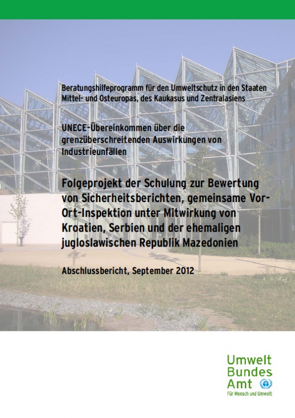 Cover Folgeprojekt der Schulung zur Bewertung von Sicherheitsberichten