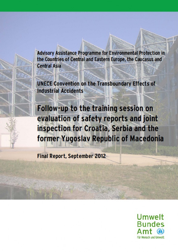 Cover Follow-up to the training session on evaluation of safety reports 