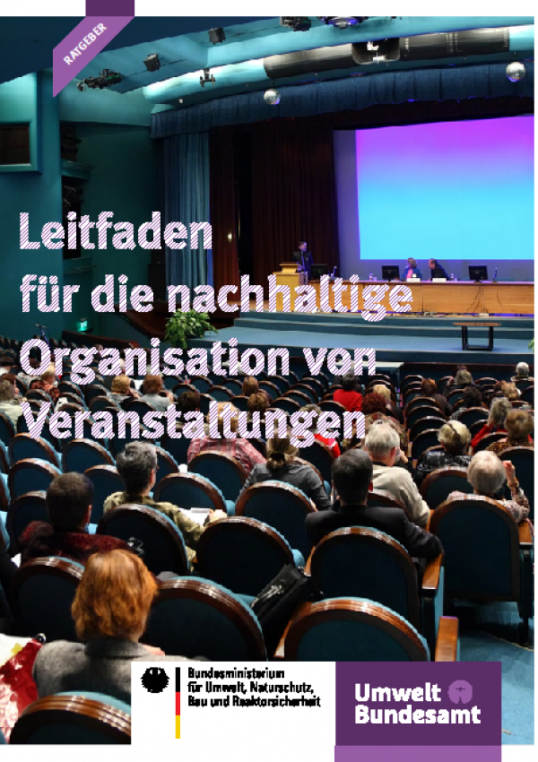 Cover Leitfaden für die nachhaltige Organisation von Veranstaltungen