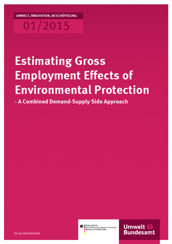 Cover UIB 01/2015 Estimating Gross Employment Effects of Environmental Protection