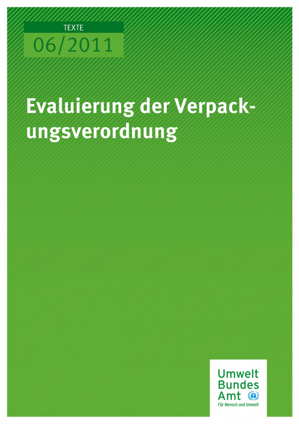 Publikation:Evaluierung der Verpackungsverordnung