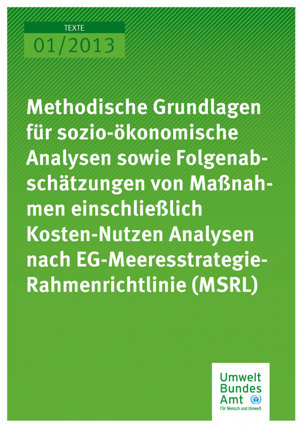 Methodische Grundlagen Für Sozio ökonomische Analysen Sowie - 