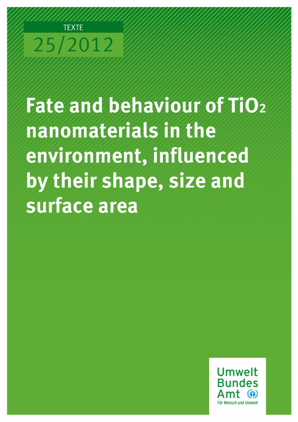 Fate and behaviour of TiO2 nanomaterials in the environment