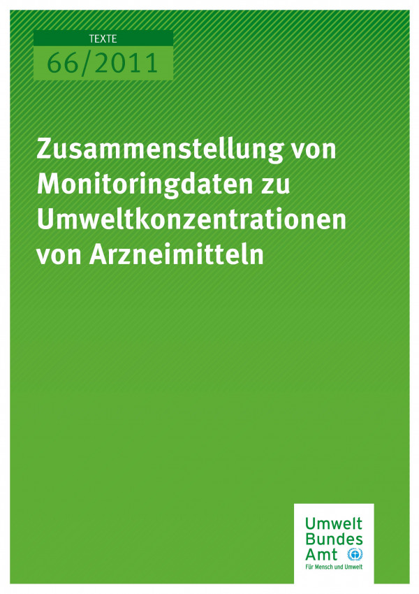 Publikation:Zusammenstellung von Monitoringdaten zu Umweltkonzentrationen von Arzneimitteln