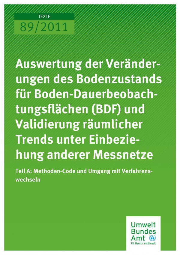 Publikation:Auswertung der Veränderungen des Bodenzustands Teil A: Methoden-Code