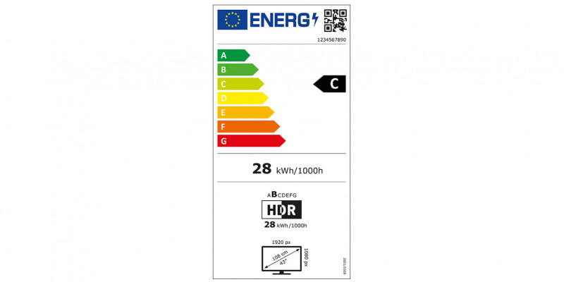 EU-Energielabel für Fernsehgeräte