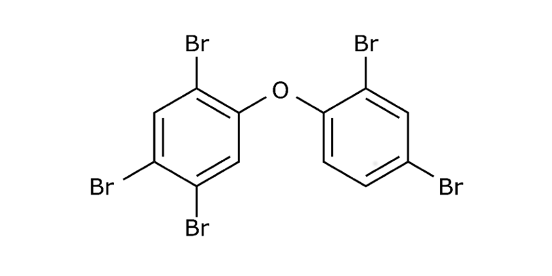 Beispielhaft für PBDE hier die Strukturformel von PentaBDE