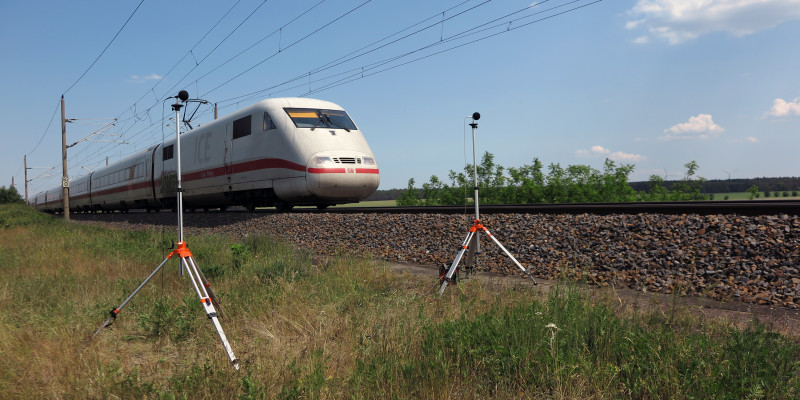 Akustische Messung eines Intercity Expresses