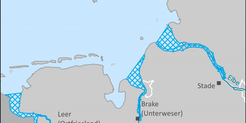 Eine Karte der Nordseeästuare