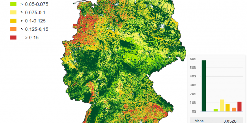 Cover and tillage factor (C-factor) of the Universal Soil Loss Equation (USLE) according to Gebel et al. 2021) 