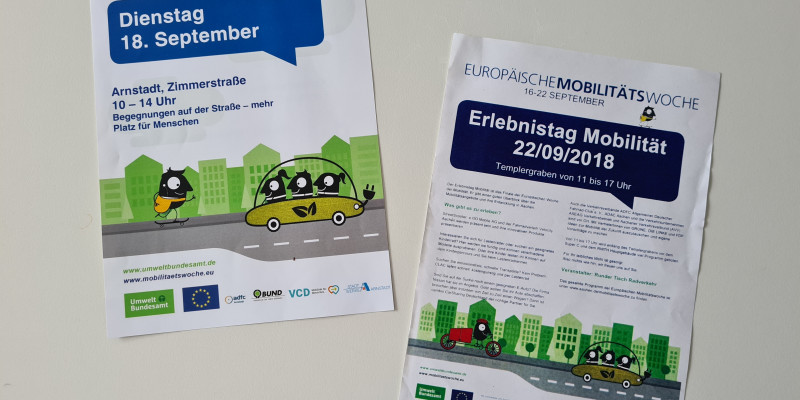 Verwendung der EMW-Designvorlagen zum Bewerben des Erlebnistages in Arnstadt und Aachen