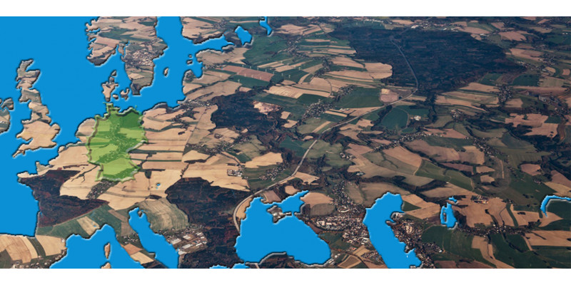 Umweltschonende Raumplanung in Deutschland, das ein Teilbereich Europas ist