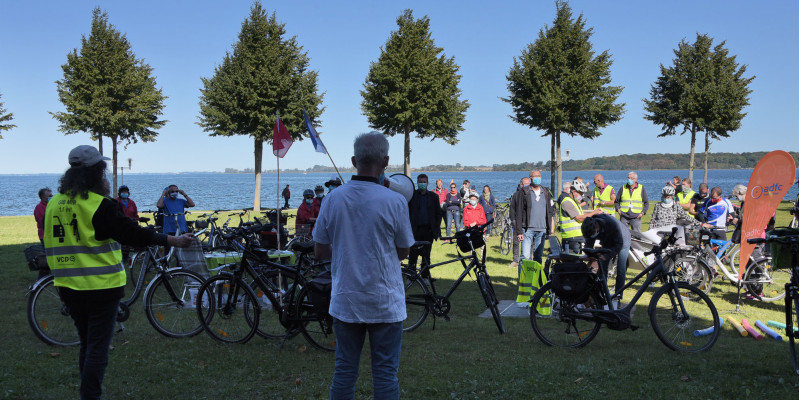 Fahrraddemonstration in Stralsund