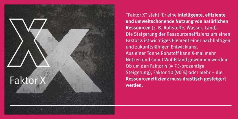 Eine Grafik mit einem Bild und Text. Es handelt sich hier um das Thema Faktor X. 