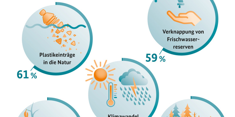 Grafik der Umweltbewusstseinsstudie 2022 zum Thema Umweltprobleme 