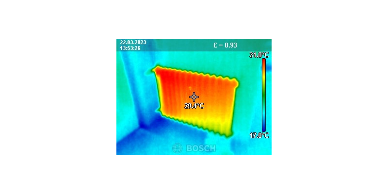 Wärmebild Gussheizkörper