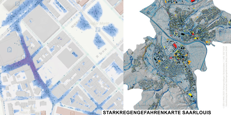 Starkregengefahrenkarte Saarlouis