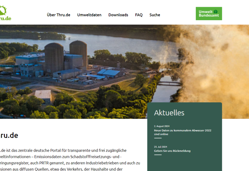 Startseite der Website Thru.de