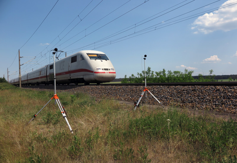 Akustische Messung eines Intercity Expresses