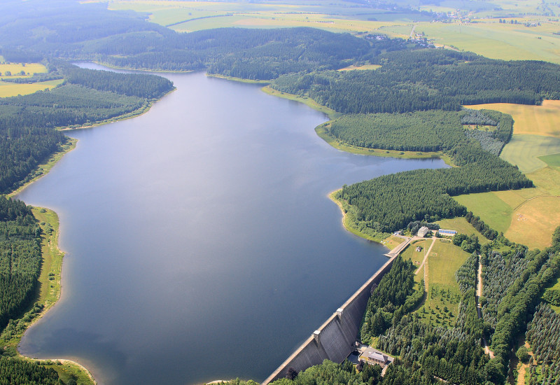 Lehnmühle Reservoir in Saxony