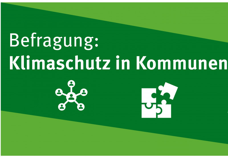 Die Grafik zeigt eine Art Logo für die Kommunalbefragung „Klimaschutz in Kommunen 2023“