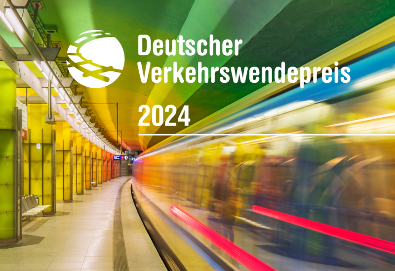 Logo des Deutschen Verkehrswendepreises der Allianz pro Schiene