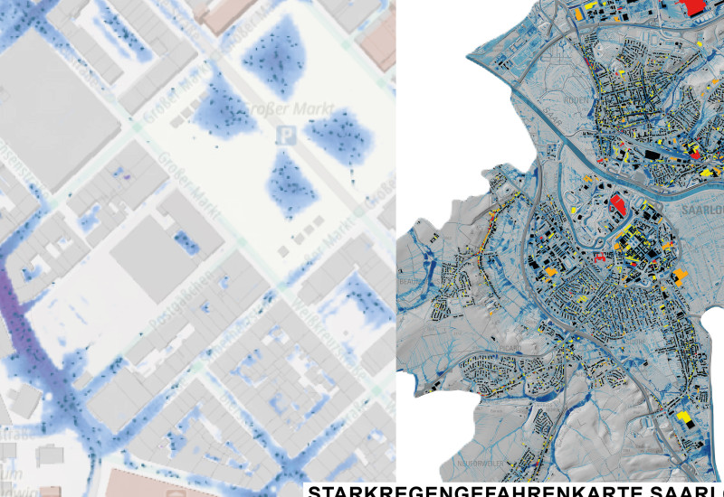 Starkregengefahrenkarte Saarlouis