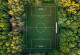 Top view of a soccer field