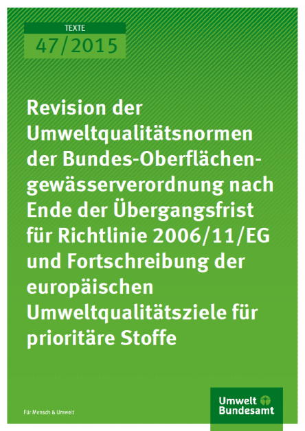 Revision Der Umweltqualitätsnormen Der Bundes ...